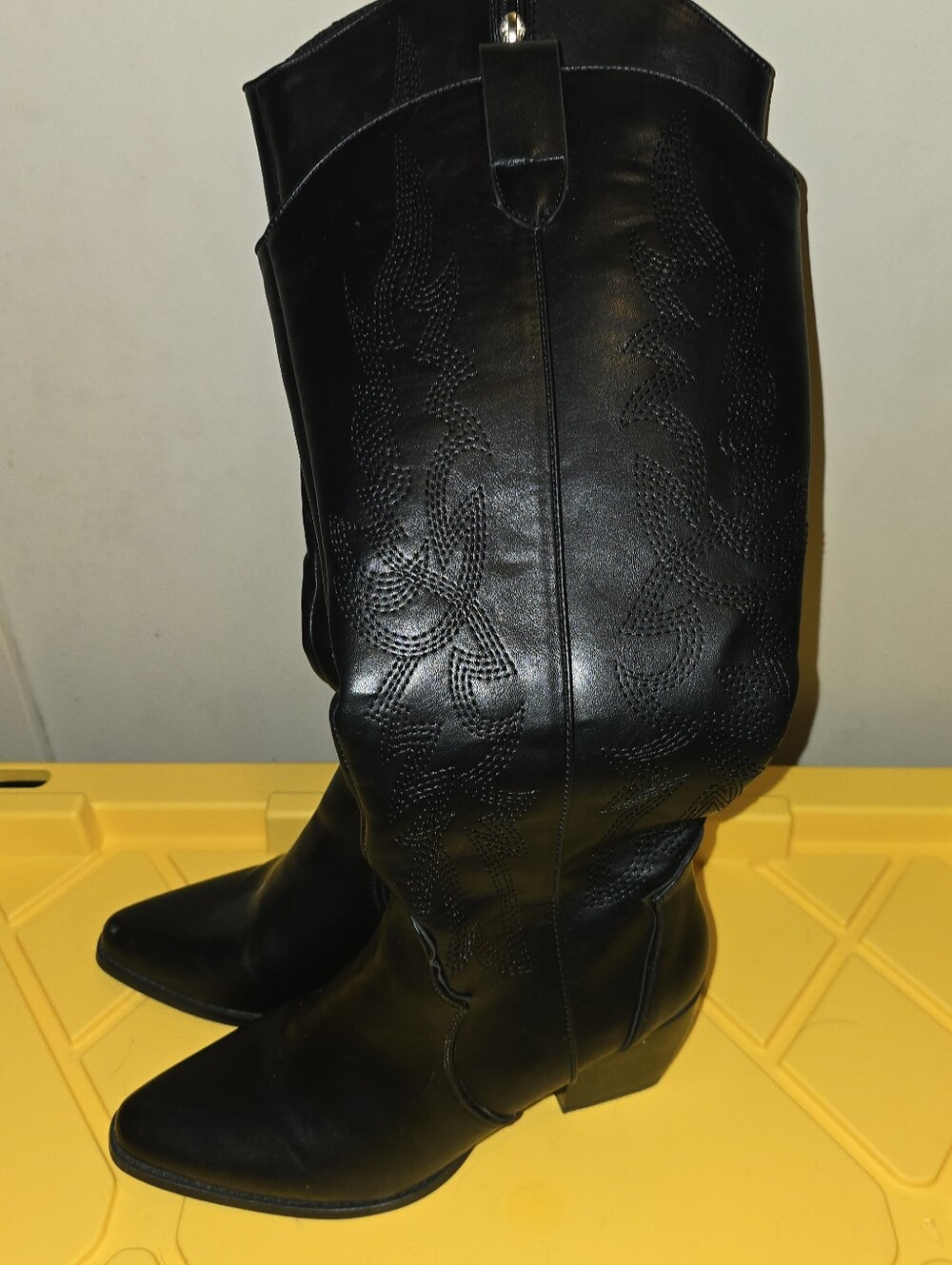 Dream Pairs Black Western Knee High Cowboy Boots